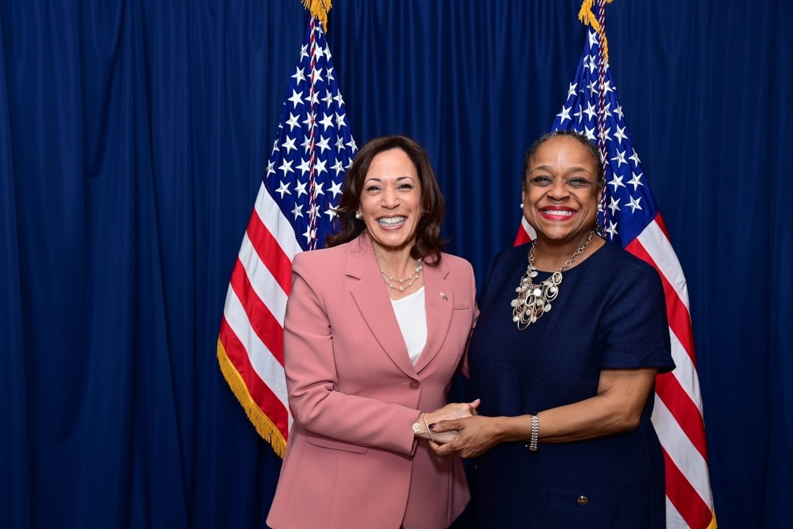 Vice President Kamala Harris with Nina Hickson. Courtesy of Nina Hickson