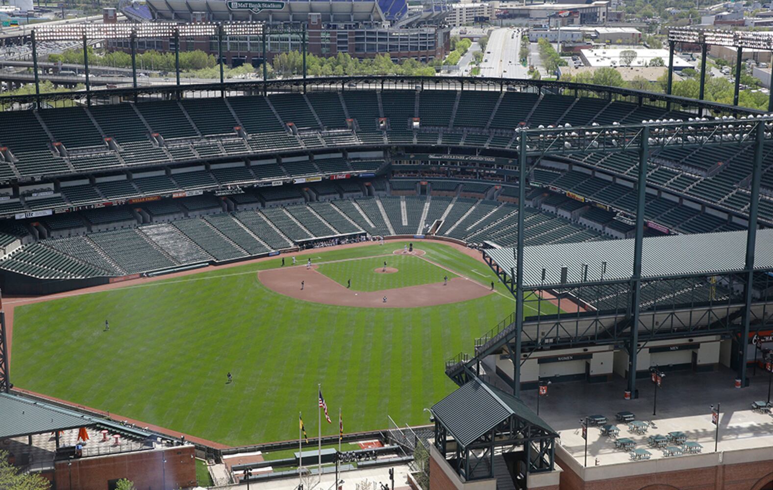 First game in major league history played behind closed doors