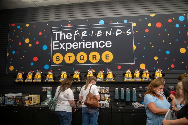 Souvenirs are available for guests to purchase at "The Friends Experience." Alyssa Pointer/Atlanta Journal Constitution