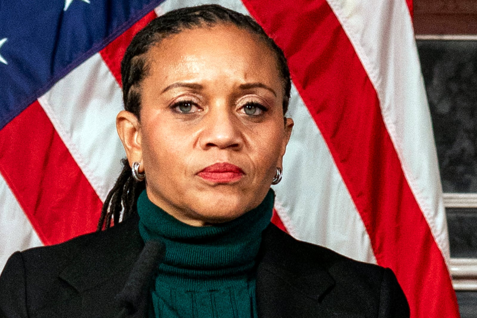 FILE - New York Deputy Mayor Sheena Wright attends a press conference at City Hall, in New York, Dec. 12, 2023. (AP Photo/Peter K. Afriyie, File)