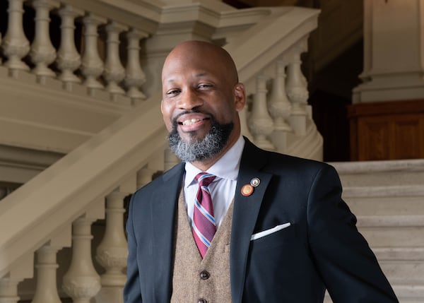 State Rep. El-Mahdi Holly, a 1998 Morehouse graduate and a Democrat in the Georgia House of Representatives, is among those who have an issue with President Joe Biden giving a commencement speech at Morehouse College next month. (Hyosub Shin / Hyosub.Shin@ajc.com)