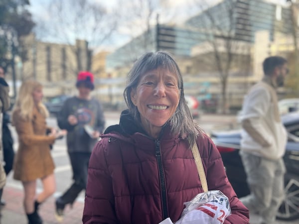 Melody Euchman of Chamblee was among hundreds who attended Robert F. Kennedy Jr.’s rally in Atlanta on Jan. 14, 2024. AJC/Greg Bluestein 