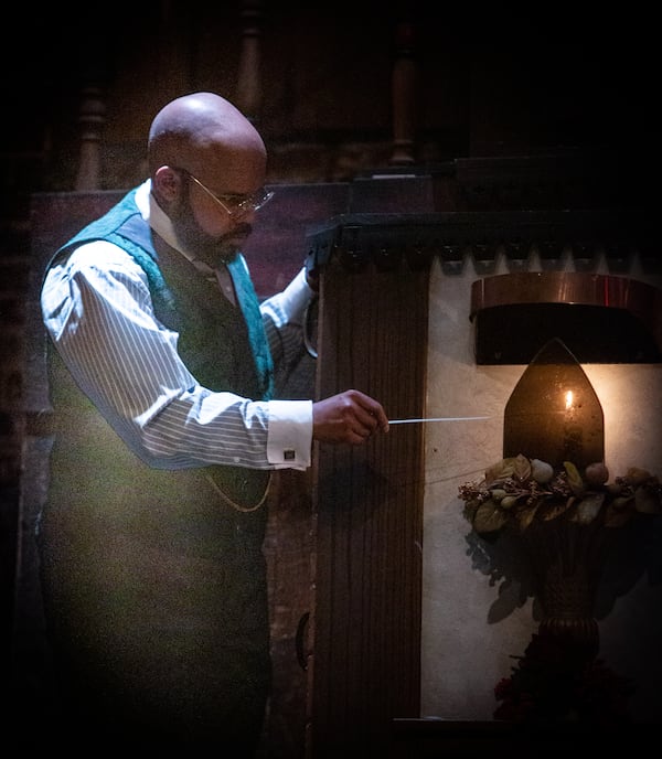 O’Neil Delaphena in Shakespeare Tavern Playhouse’s 2023 production of "A Christmas Carol." Courtesy of Jeff Watkins