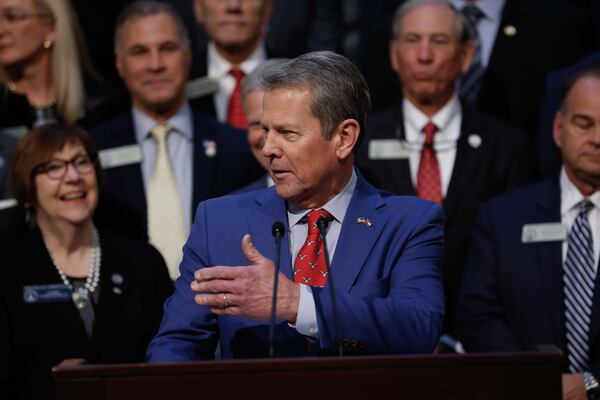 Governor Brian Kemp held a press conference at the Georgia Capitol on Wednesday, January 15, 2025. His proposal aims to provide coverage for parents of young children, a significant step toward supporting families in need and access to healthcare in the state.
(Miguel Martinez / AJC)