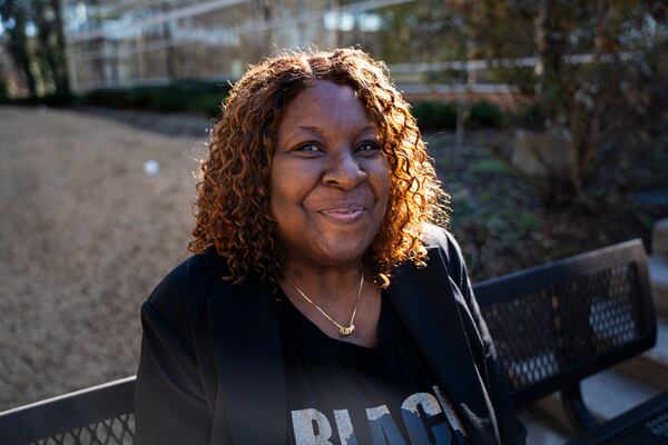 Director Eloise Mitchell smiles for a portrait at the site of the old Carrie Steele-Pitts Home in Atlanta, Georgia on Monday, Feb, 3, 2025. (Olivia Bowdoin for the AJC).