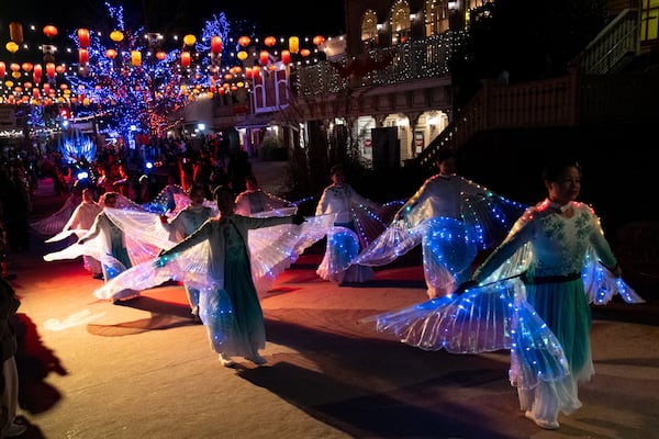 The lunar light parade Saturday was among the highlights at the Lunar New Year Festival at Stone Mountain Park.   Ben Gray for the AJC