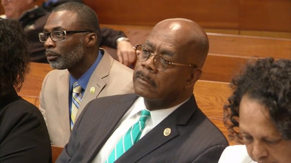 Fulton County District Attorney Paul Howard observes the Tex McIver murder trial from the gallery on March 16, 2018 at the Fulton County Courthouse. (Channel 2 Action News)