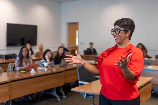 Mo Ivory teaching her GSU law classes. CONTRIUTED