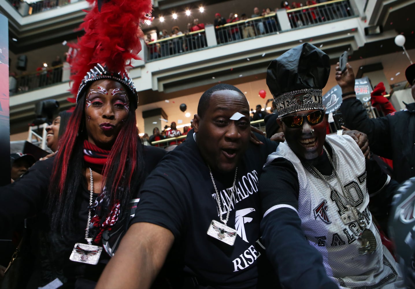 Falcons pep rally at Atlanta City Hall