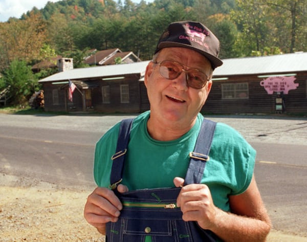 James "Bud" Holloway, who died in 2020, had been a truck driver before he parked his rig to start the Pink Pig restaurant in 1967. Former President Jimmy Carter and his wife, Rosalynn, often dined there while visiting the mountains. AJC file.