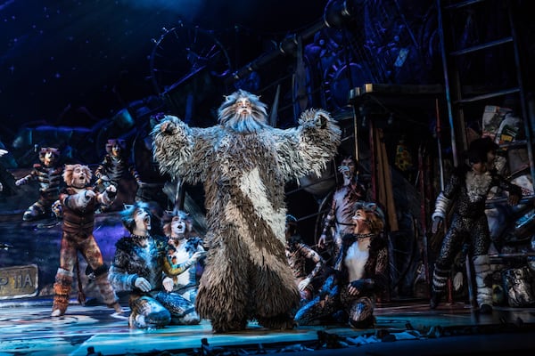 Brandon Michael Nase performs as Old Deuteronomy during the musical "Cats."  Photo credit: Matthew Murphy