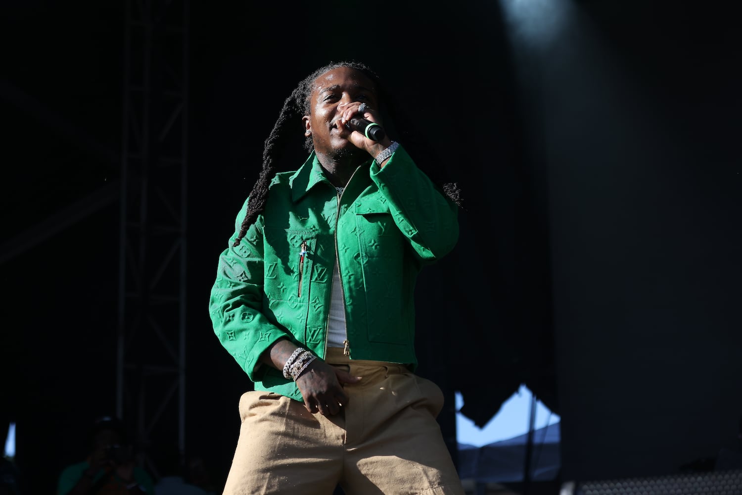 Rapper Jaquees from Decatur performed at the Main Stage during the One Musicfest. Sunday, October 10, 2021. Miguel Martinez for The Atlanta Journal-Constitution