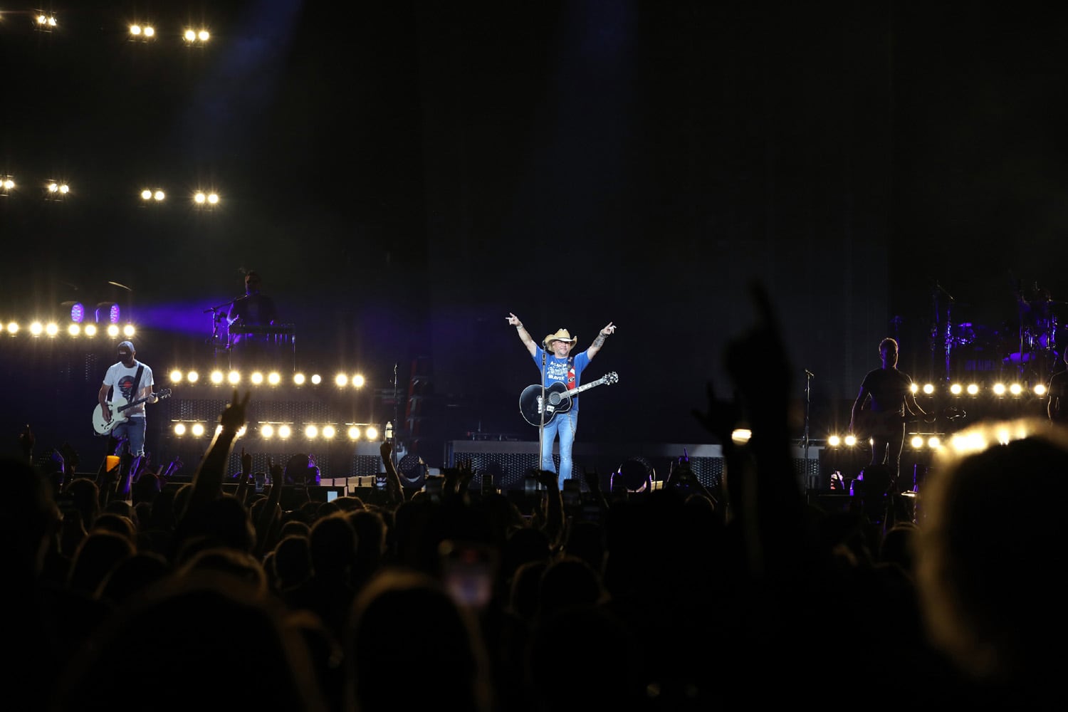 Macon native Jason Aldean rocked Atlanta's Lakewood Amphitheatre on Saturday, August 5, 2023, on his Highway Desperado Tour. Mitchell Tenpenny and Corey Kent were the openers. (Photo: Robb Cohen for The Atlanta Journal-Constitution)