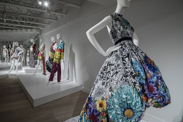 In her Spring/Summer 2012 “Flower Fields” collection designer Mary Katrantzou revels in the beauty of nature but uses industrial fabrication to create her designs. Contributed by SCAD