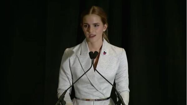 An image from Emma Watson's speech.