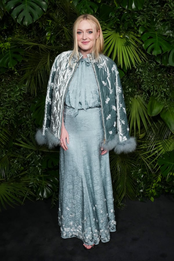 Dakota Fanning arrives at Chanel's 16th Annual Pre-Oscar Awards Dinner on Saturday, March 1, 2025, at The Beverly Hills Hotel in Beverly Hills, Calif. (Photo by Jordan Strauss/Invision/AP)