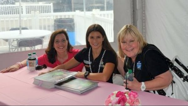 Marcy Scott, who died of cancer, with Danica Patrick and Kaedy Kiely. Kiely raised money for her friend in 2017. 97.1/The River