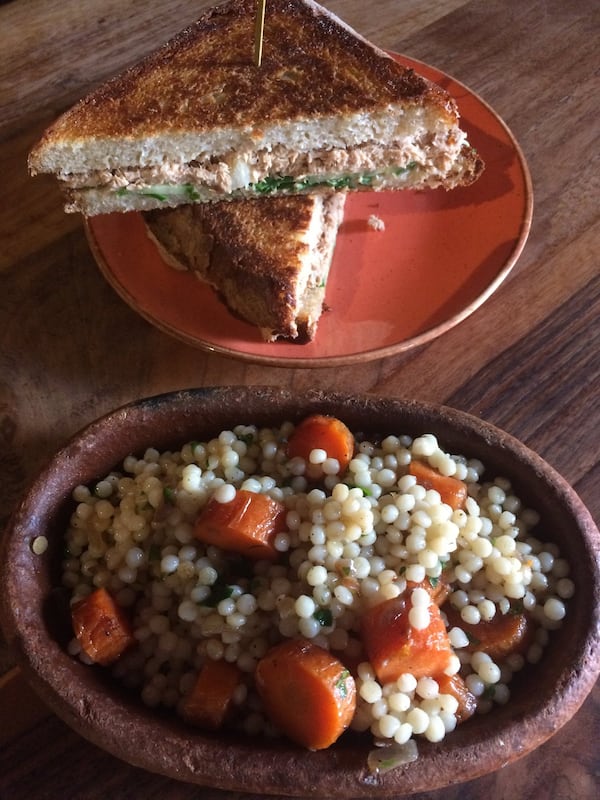 The tuna salad sandwich and Israeli couscous at Rozina Bakehouse & Coffee. CONTRIBUTED BY WENDELL BROCK