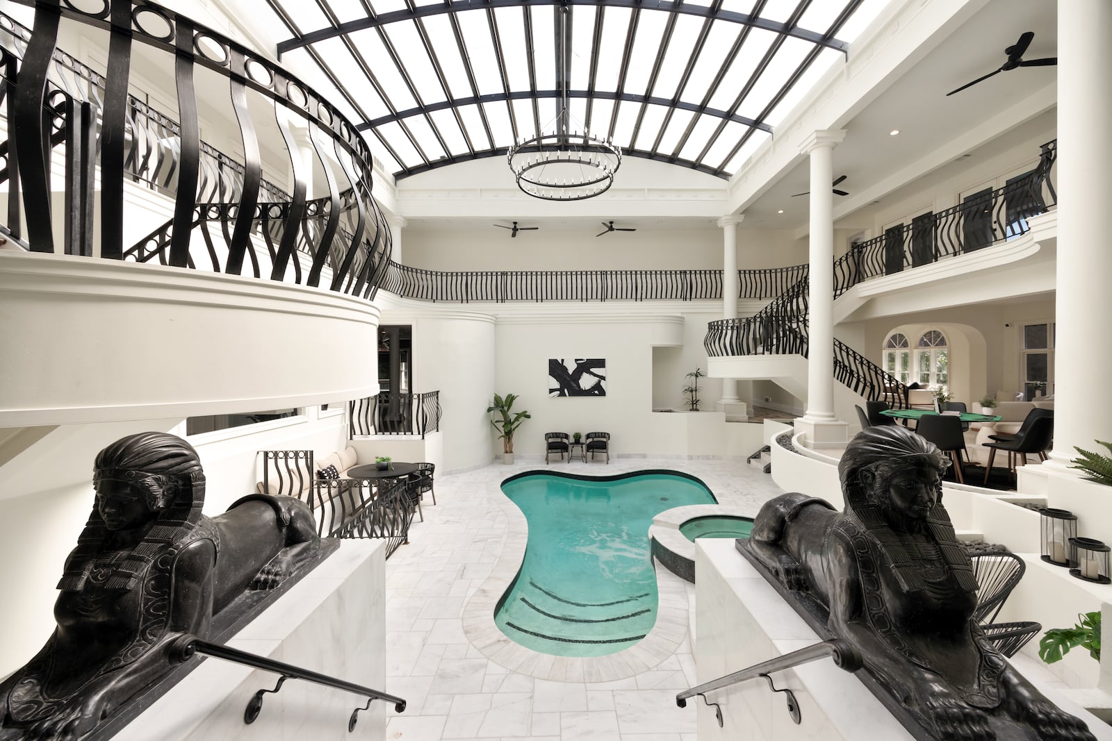 The home at 3511 Roxboro Road in Buckhead is on sale and features this indoor pool. HOMESTAR PHOTO