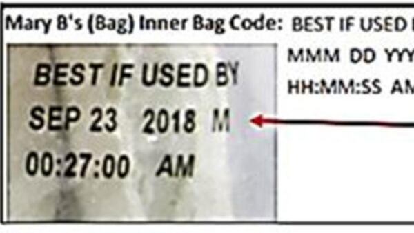 Mary B's recall. (Credit: FDA.gov)