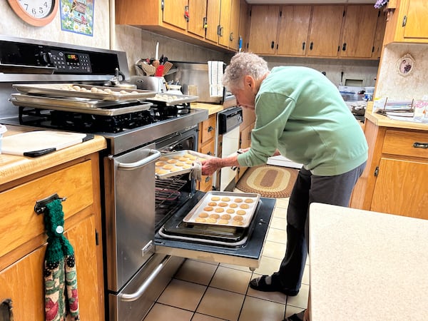 Cecilia Pruitt said she'll continue baking her cookies as long as she's able. Olivia Wakim/olivia.wakim@ajc.com