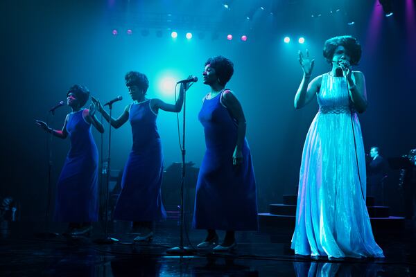 (l-r.) Brenda Nicole Moorer stars as Brenda Franklin, Hailey Kilgore as Carolyn Franklin, Saycon Sengbloh as Erma Franklin and Jennifer Hudson as Aretha Franklin in "Respect," shot in metro Atlanta and out in theaters August 13, 2021. Photo credit: Quantrell D. Colbert