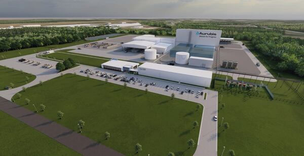 Aurubis has proposed a metal recycling facility in Augusta that will create more than 100 jobs. A rendering of the proposed facility was provided by Aurubis in 2021. (Courtesy image)