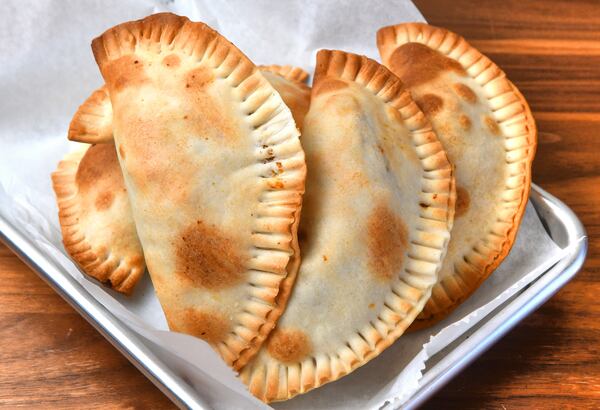 The Corn and Potato Empanadas at Papi Ali's are baked to keep them healthier. (Chris Hunt for The Atlanta Journal-Constitution)