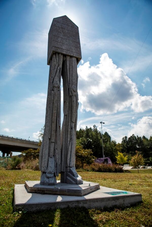 Sculptor Charlie Brouwer, creator of this piece, called "At Home with Higher Thoughts," is among the artists featured in the 2015 Art of the Atlanta BeltLine exhibit. Photo: Christopher T. Martin