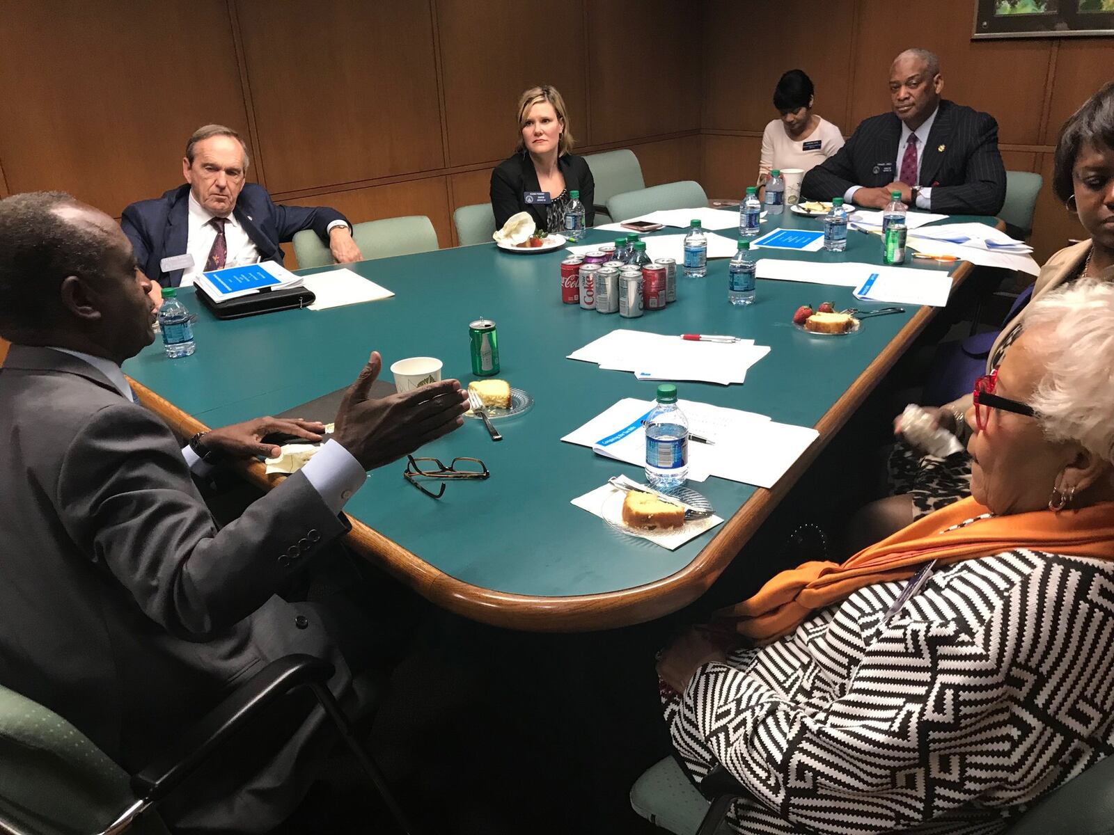 DeKalb CEO Mike Thurmond addresses the DeKalb County Senate Delegation on Feb. 22, 2018. (TIA MITCHELL/TIA.MITCHELL@AJC.COM)