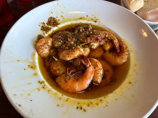 Peel and eat French Quarter shrimp from Gumbeaux's Cajun Cafe. Olivia Wakim/AJC