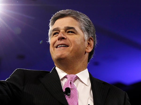 In this March 4, 2016 file photo, Sean Hannity of Fox News appears at the Conservative Political Action Conference (CPAC) in National Harbor, Md.