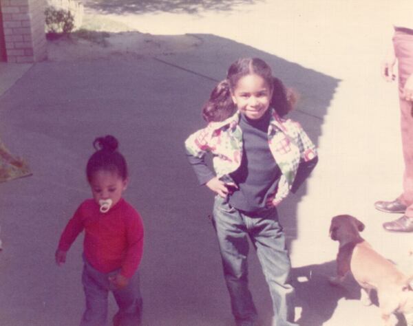 Photo from the A&E doc "James Brown: Say It Loud" of two of his kids Deanna and Yamma Brown. A&E