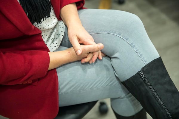 03/06/2019 -- Atlanta, Georgia -- Jennifer [last name withheld], a volunteer at the Planned Parenthood East Atlanta health center, talks about her experience with using the service provided by the center, Wednesday, March 6, 2019.  (ALYSSA POINTER/ALYSSA.POINTER@AJC.COM)