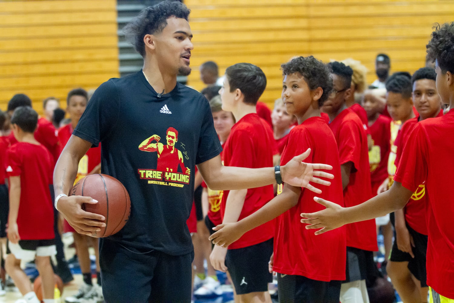 Photos: Hawks’ Trae Young appears at basketball camp for youngsters