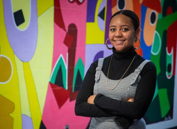 Senior Avishai Harris helped organize the Black Lives Matter "week of action" at Dunwoody High School. As state lawmakers plan to limit talks about race in school, she hopes the event will encourage students to keep learning and talking about the contributions of Black community members and racial disparities in the U.S. (STEVE SCHAEFER FOR THE ATLANTA JOURNAL-CONSTITUTION)