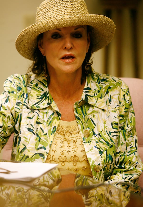 Diane McIver appears at a news conference in 2010.