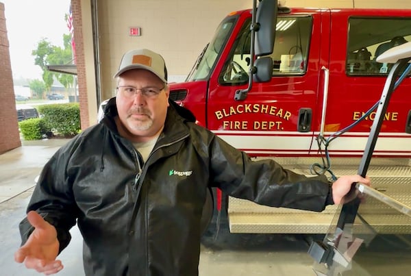 Fire Chief Bucky Goble in Blackshear in Pierce County, Georgia said Tuesday that Tropical Storm Debby dumped about 8 inches of rain since Monday.