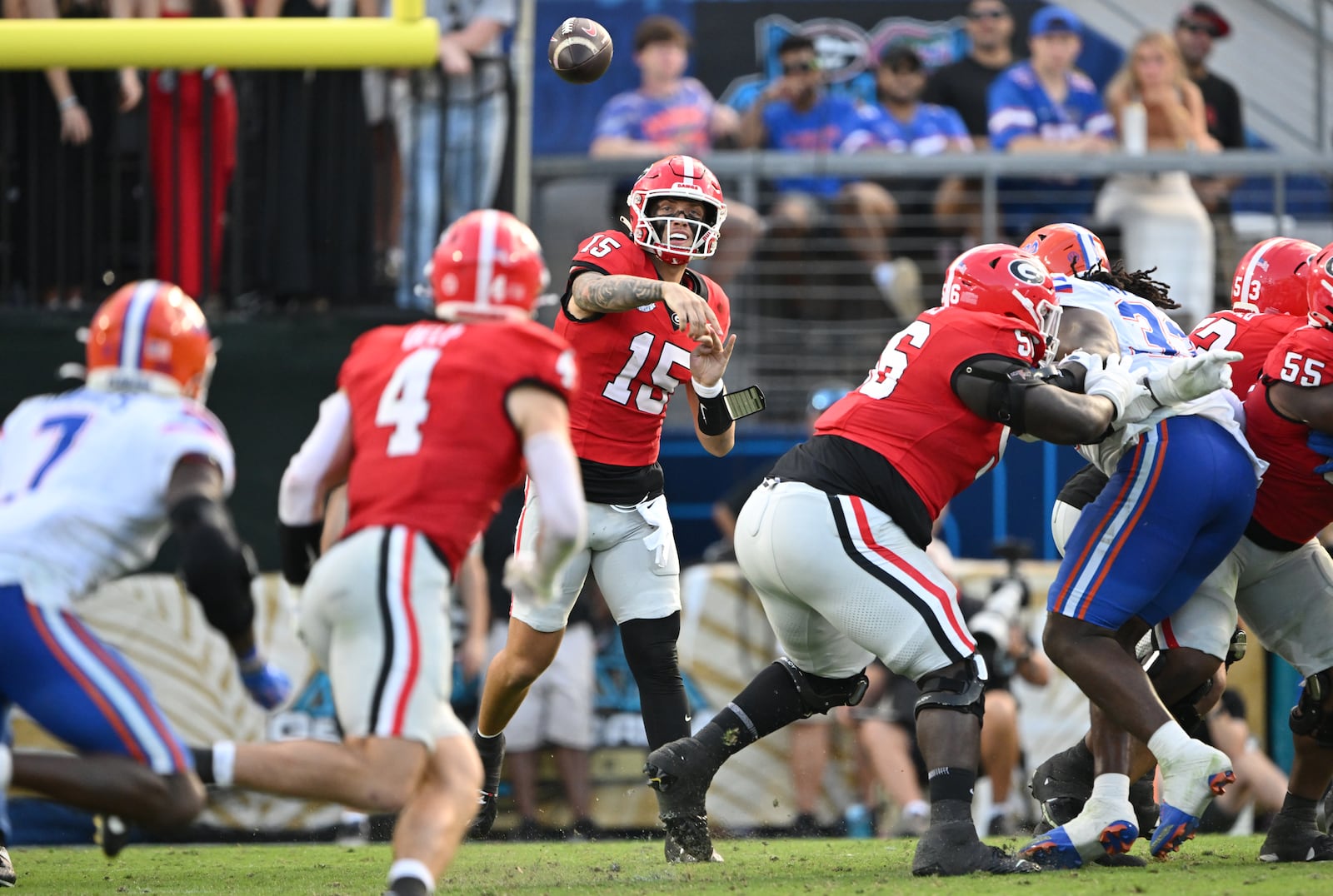 Georgia quarterback Carson Beck during last week's game against Florida in Jacksonville.