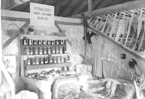 Farm and home displays like this one were a part of the Athens Agricultural Fair. (Courtesy of University of Georgia College of Agricultural and Environmental Sciences)