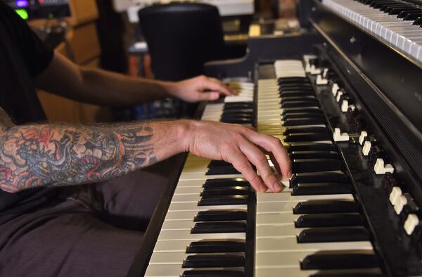 Brandon Bush, brother of Sugarland's Kristian, talks during an interview inside his Decatur studio he shares with his brother.  Brandon is a hugely talented and prolific musician and producer in his own right, who has played with Train, Sugarland, Little Big Town and John Mayer, composed works for Turner Classic Movies, films TV and gaming. Photo: Ryon Horne/RHORNE@AJC.COM