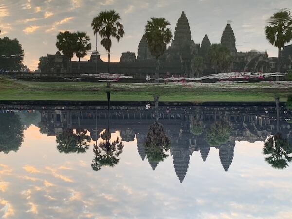 "We experienced this idyllic scene in Cambodia along with 1000 others at 5:30 in the morning!" wrote Beth Sugarman .