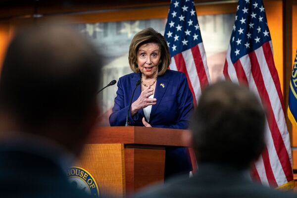 Former House Speaker Nancy Pelosi, D-Calif., attended a Carter Center event in Washington. 