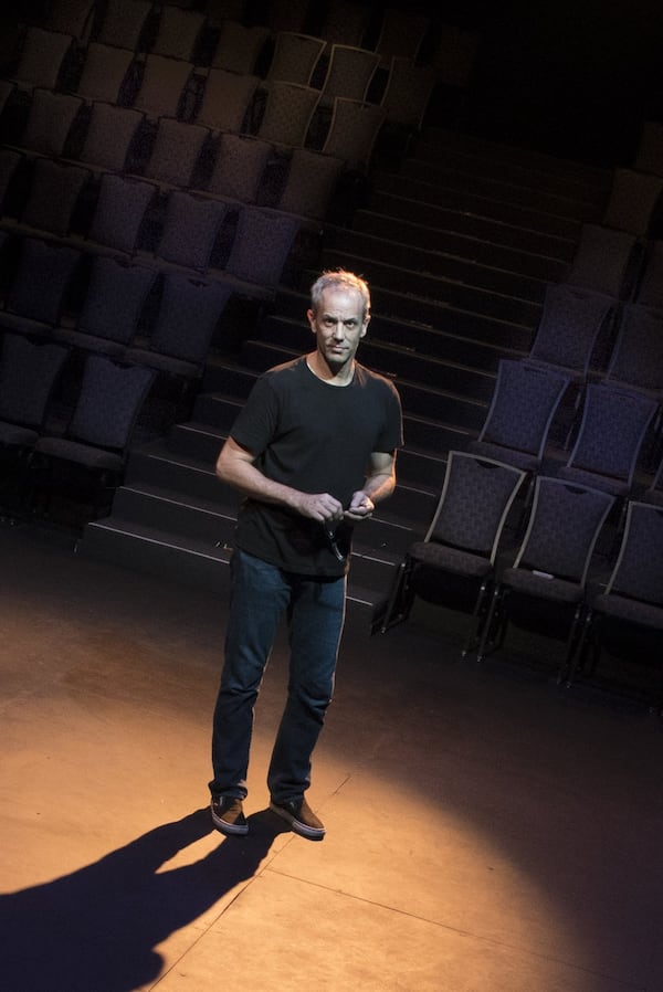 Sam Ross on November 8, 2017, at the new Windmill Arts Center in East Point, which he co-founded with artistic director Matthew Burgos. The Windmill opened in early October. (John Amis for the AJC)