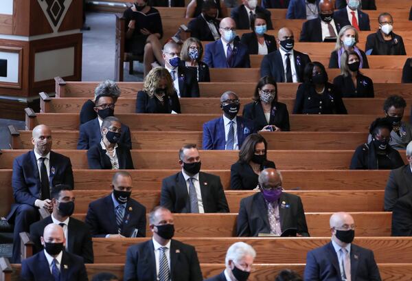 7/30/20 - Atlanta, GA -   On the sixth day of the “Celebration of Life” for Rep. John Lewis, his funeral is  held at Ebenezer Baptist Church in Atlanta, with burial to follow.   Alyssa Pointer / alyssa.pointer@ajc.com