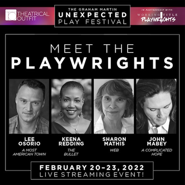 The Graham Martin Unexpected Play Festival is going virtual via Theatrical Outfit and Working Title Playwrights.