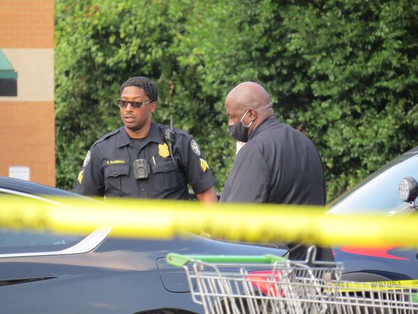 Atlanta police blocked off most of the Publix parking lot during their investigation.