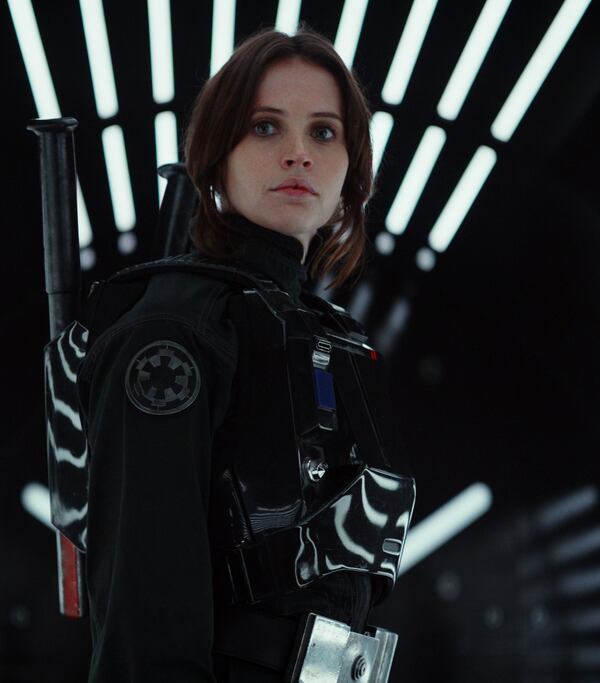 Opening Dec. 16, the sci-fi action movie “Rogue One: A Star Wars Story” features Felicity Jones. (Walt Disney Studios)