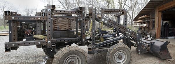 “Hand-Made Tractor (pano), Open Source Ecology, Missouri” is featured in a solo exhibition from photographer Ruth Dusseault. CONTRIBUTED BY WHITESPACE GALLERY