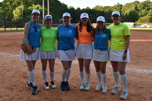 These moms from Buckhead have raised about $150,000 to help people with Crohn's and Colitis and to support research for cures for these diseases. Courtesy of the Betty Softball Tournament